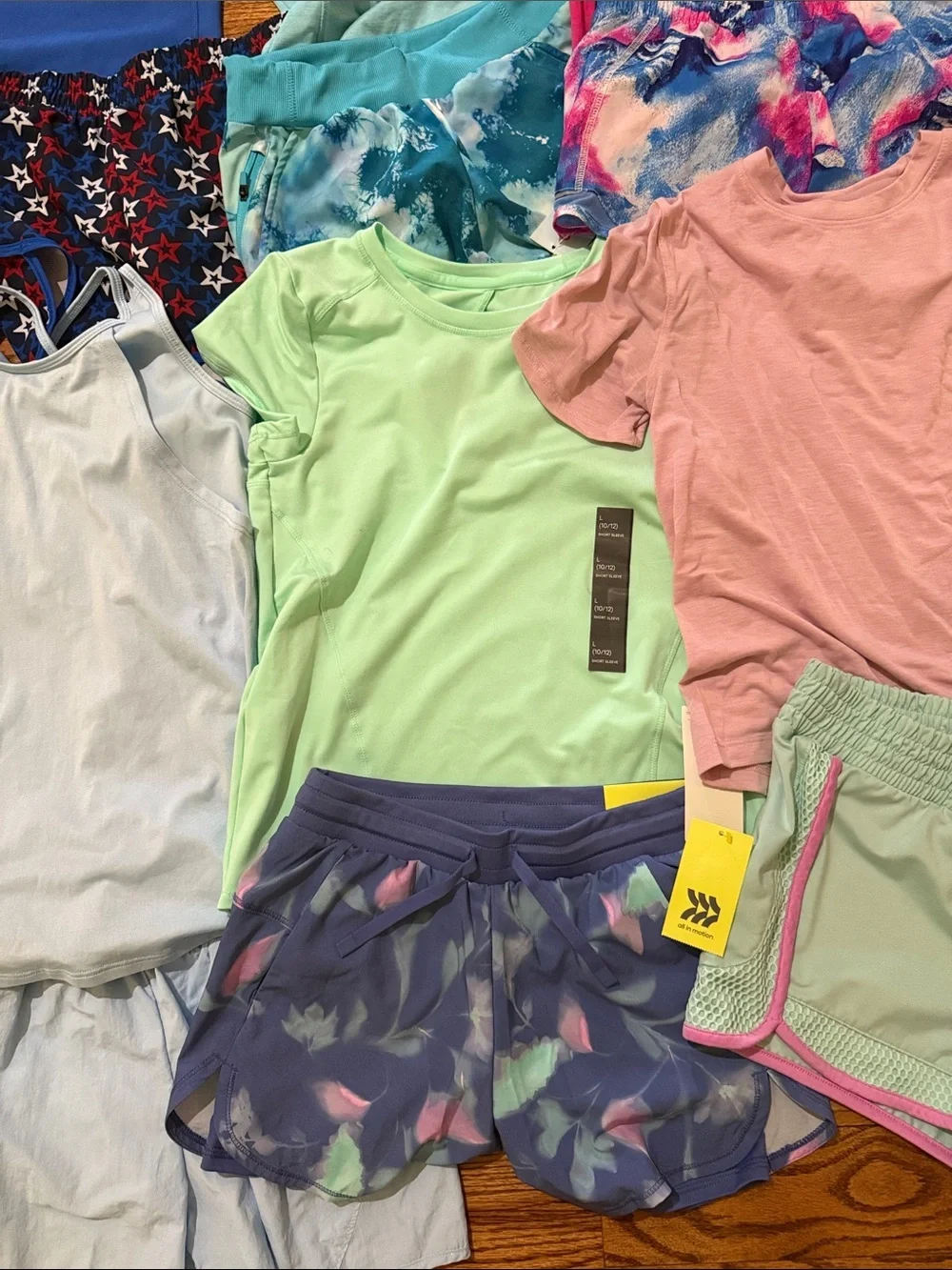 Girls bundle of 10 tops and shorts size 10-12 various brands some NWT